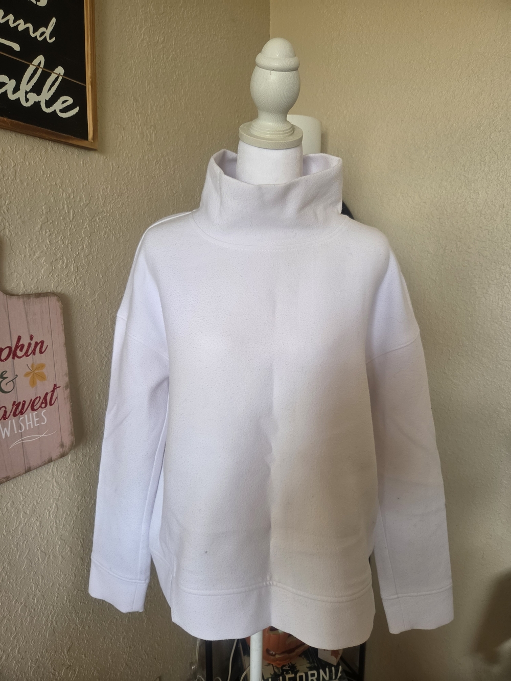 Vineyard Vines White Cowl Neck Sweatshirt